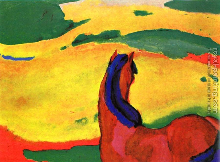 Franz Marc : Horse in a Landscape
